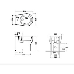 Kiamami Valentina SALLE DE BAINS SANITARY TERRE MODÈLE SOAVE pas cher