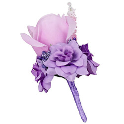 Acheter Soie Rose Fleur De Mariage Corsage Mariée Mariage De Mariée Boutonnière Lilas