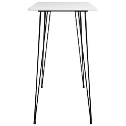 Avis vidaXL Ensemble de bar 5 pcs Blanc et noir