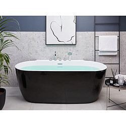 Beliani Baignoire îlot noire 170 x 80 cm ROTSO