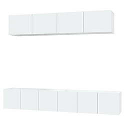 vidaXL Ensemble de meubles TV 5 pcs Blanc brillant Bois d'ingénierie