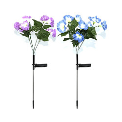 2PCS Solaire Morning Glory Night Light LED Pelouse Lumière Colorée Décorative Lumière Villa Fleur Lumière