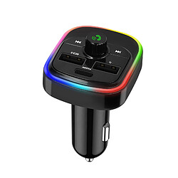 Avizar Transmetteur FM Bluetooth avec Chargeur Voiture USB QC 3.0 et USB-C 20W C4 Noir