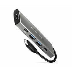 Hub HMC-5G2 2x USB-A + 2x USB-C + HDMI, USB-C 3.2 Gen 2 10Gbps, PD 60W, 13cm USB-C cle