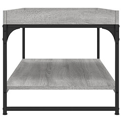 ComfortXL Table Basse Sonoma Gris 100x49x45 Cm Bois D'ingénierie pas cher