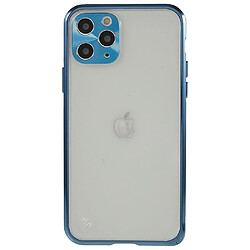 Coque en TPU + métal ultra-mince, mat, anti-chute pour votre iPhone 11 Pro Max 6.5 pouces - bleu