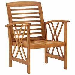 Maison Chic Salon de jardin 5 pcs - Table et chaises d'extérieur - Mobilier/Meubles de jardin Moderne Bois d'acacia massif -MN73825 pas cher