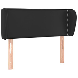 vidaXL Tête de lit avec oreilles Noir 93x23x78/88 cm Similicuir