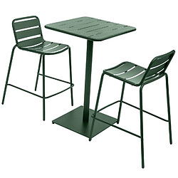 Acheter Hesperide Table haute de jardin design Phuket - 2 Personnes - Vert yucca