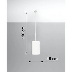 Acheter Luminaire Center Suspension design Otto Verre,acier,tissu blanc 1 ampoule 125cm