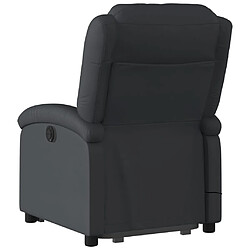 Acheter vidaXL Fauteuil inclinable de massage électrique noir cuir véritable