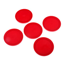 5 pièces 62mm air hockey remplacement des rondelles pour les tables de hockey sur l'air grandeur nature rouge pas cher