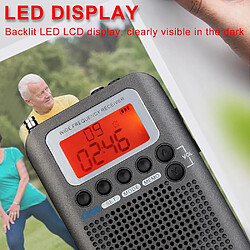 Universal Air Band Radio Portable FM AM HF VHF Full Band Radio CB Receiver Digital Alarm Speaker with Extended Antenna