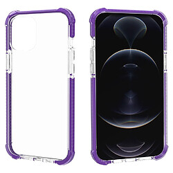 Coque en acrylique transparent épaissi aux, antichoc violet pour votre Apple iPhone 13 6.1 pouces