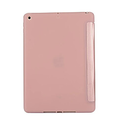 Avis Etui en PU + silicone avec support tri-pliure or rose pour votre Apple iPad 10.2 (2019)