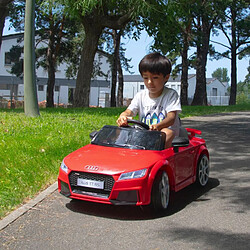 Audi TT RS Voiture Electrique Enfant (2x25W) 103x62x44 cm - Marche av/ar, Phares, Musique, Ceinture et Télécommande parentale