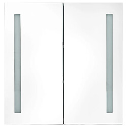 Avis vidaXL Armoire de salle de bain à miroir LED noir brillant 62x14x60 cm