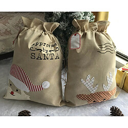 C271 2PCS Sac à fruits de Noël Sac à fruits de Noël Sac Elk Horn Ancien Linge Linge Poche Sac De Noël Sac à dos Sac à-cadeau Candy Sac-cadeau