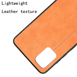 Acheter Wewoo Coque Pour Galaxy A51 antichoc couture peau de vache motif PC + PU + TPU cas orange