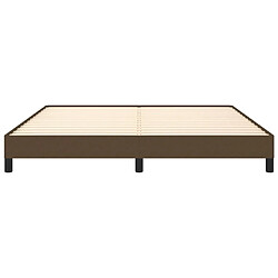 Acheter vidaXL Cadre de lit sans matelas marron foncé 160x200 cm tissu