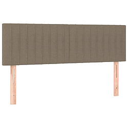 Avis vidaXL Tête de lit à LED Taupe 144x5x78/88 cm Tissu