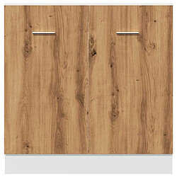 Acheter vidaXL Armoire de plancher d'évier chêne artisanal 80x46x81,5 cm