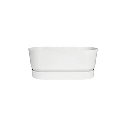 Jardinière Greenville Terrasse 60 x 26 x 24,4 cm avec roulettes - Blanc - Elho