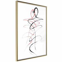 Paris Prix Affiche Murale Encadrée Dancing Souls 20 x 30 cm Or