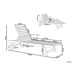 Avis Beliani Chaise longue Bois Bois clair JAVA