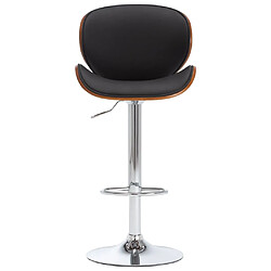 vidaXL Tabouret de bar Noir Similicuir