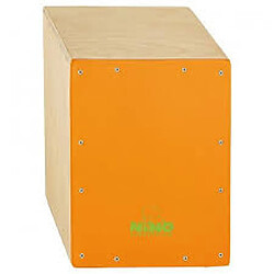 CAJON NINO 33cm, BOULEAU, FACADE ORANGE