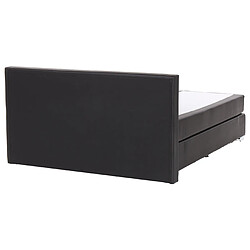 Acheter Beliani Lit boxspring en cuir PU noir 180x200 cm PRESIDENT