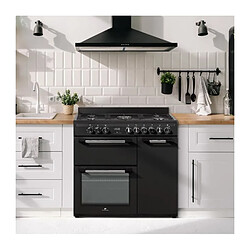 Acheter Cuisiniere piano gaz 3 fours electriques CONTINENTAL EDISON CECP903FB - 5 feux - Noir - Largeur 90 cm