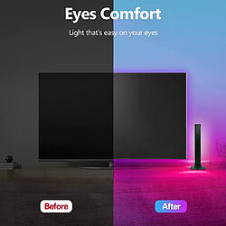 Barres lumineuses LED intelligentes RGB Rétro-éclairage TV 16 couleurs à distance Musique Sync Gaming Lights Rhythm Ambient Pickup Lamp Mood Lighting pas cher