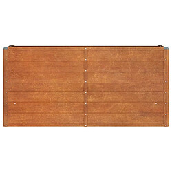 Avis vidaXL Lit surélevé de jardin rouillé 160x40x77 cm acier corten