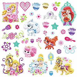 Thedecofactory PRINCESSES & PETS DISNEY - Stickers repositionnables Princesses et leurs animaux de compagnie