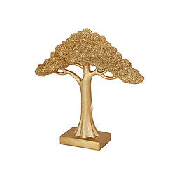 Sculpture Romimex Doré Arbre 34 x 33 x 9 cm