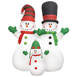 vidaXL Bonhomme de neige gonflable Famille père noël LED IP44 240 cm