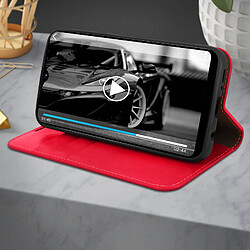 Avizar Étui Galaxy A20e Folio Cuir Véritable Porte cartes Support Vidéo rouge pas cher