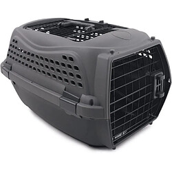 M PETS Caisse de transport pour chat M.PETS ECO GIRO - Cage en plastique - Taille S - Gris