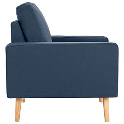 Avis vidaXL Fauteuil bleu tissu