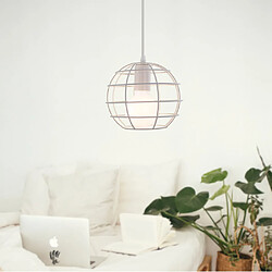 Stoex Moderne Simple Lustre Suspension en Cage Style Industrielle - Blanc