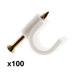 Avis Lot de 100 crochets de fixation Ø5mm - blanc - Zenitech