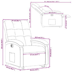 vidaXL Fauteuil inclinable électrique crème tissu pas cher