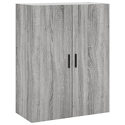 Acheter vidaXL Buffet haut Sonoma gris 69,5x34x180 cm Bois d'ingénierie