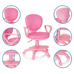 Chaise pour enfant / Siège de bureau pour enfant KID COLOUR Tissu Rose hjh OFFICE