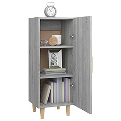 Avis vidaXL Buffet Sonoma gris 34,5x34x90 cm Bois d'ingénierie