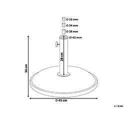 Avis Beliani Socle de parasol CANZO Noir Rond