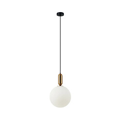 Luminaire Center Suspension Aldeva Verre,Acier Antique Bronze