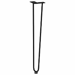 Avis vidaXL Pieds de table en forme d'épingle à cheveux 4 pcs noir 72 cm